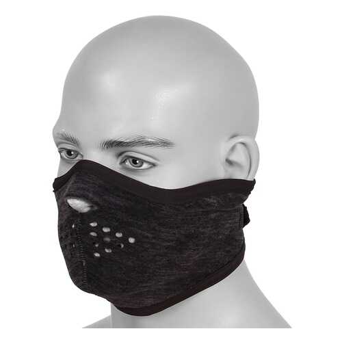 Многоразовая защитная маска флисовая Сплав черная 1 шт. в 5 Карманов