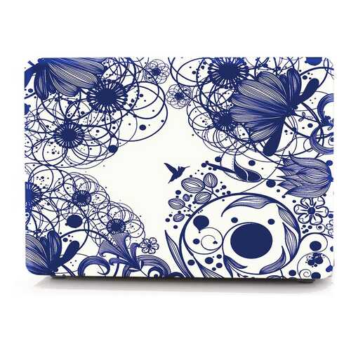 Чехол для Macbook Pro 15 i-Blason Cover Retina blue line flowers в 5 Карманов