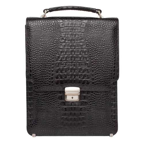 Портфель мужской кожаный Lakestone Gilbert 943020/BLC черный в 5 Карманов