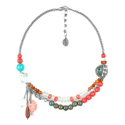 Колье женское Nature Bijoux NB20.1-15-41193 оранжевое/серое/голубое в 5 Карманов