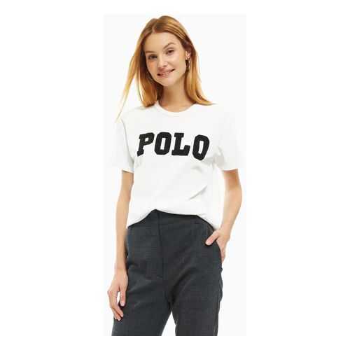 Футболка женская Polo Ralph Lauren 211763498001 белая L в 5 Карманов
