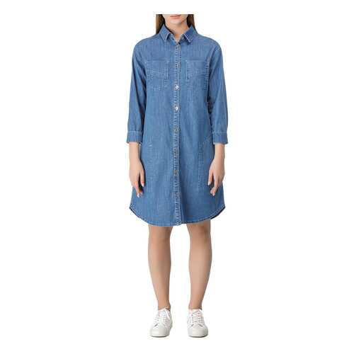 Платье-рубашка женское Helmidge 8448 синее 20 в 5 Карманов