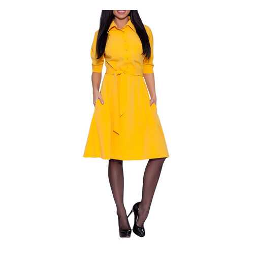Платье женское EMANSIPE 2010124 желтое 42 RU в 5 Карманов